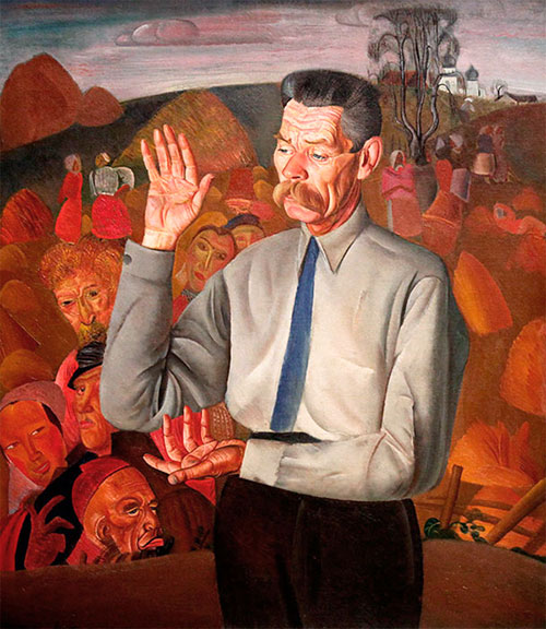 Борис Григорьев. Портрет Максима Горького (1923)